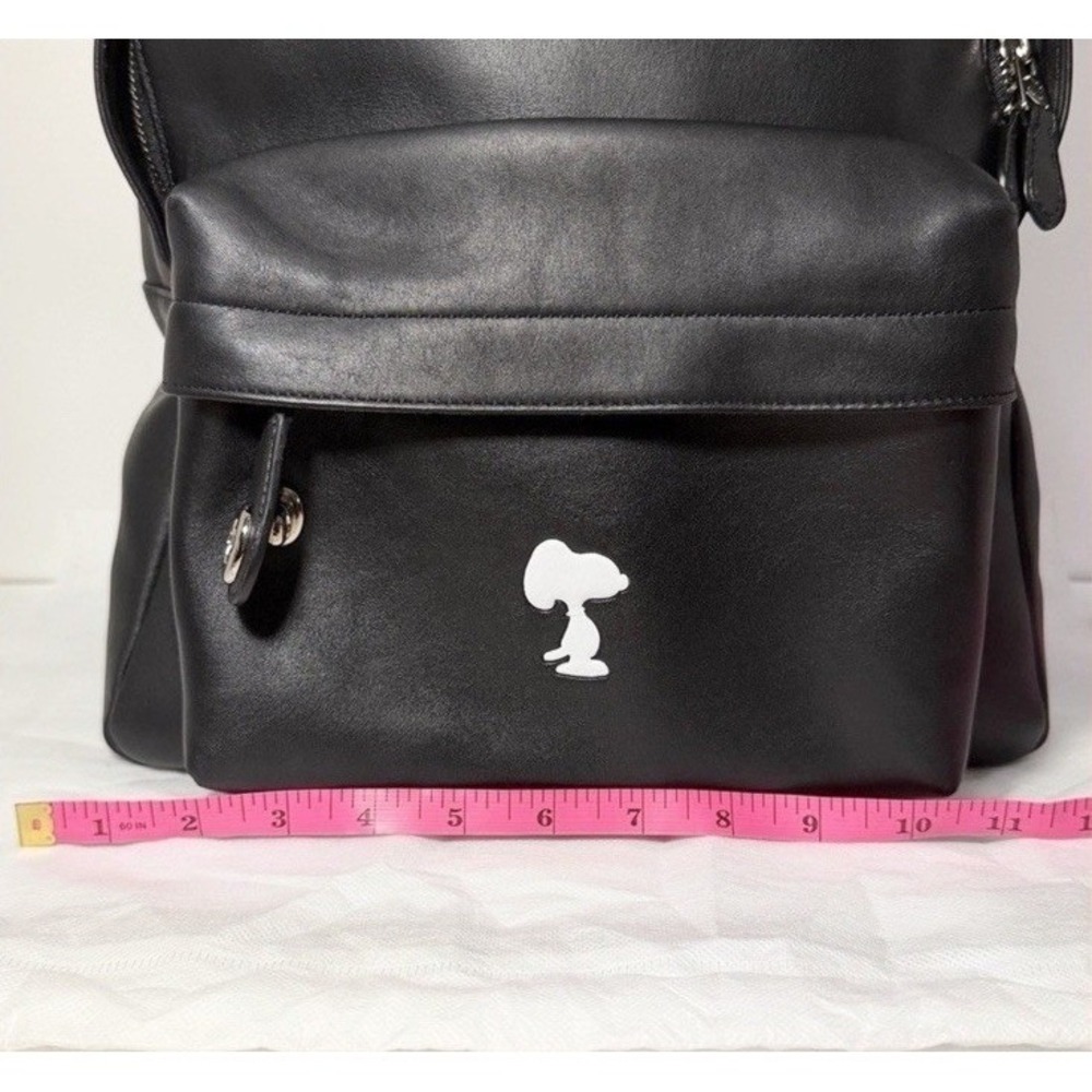 Coach Snoopy 2015 Limited Edition Black Leather Backpack Peanuts Collaboration - Picture 14 of 17